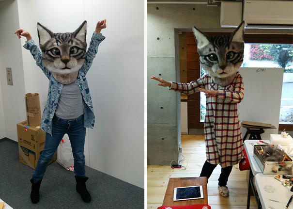 cat-head-mask-needle-felt-housetu-sato-japan-school-wool-art-2