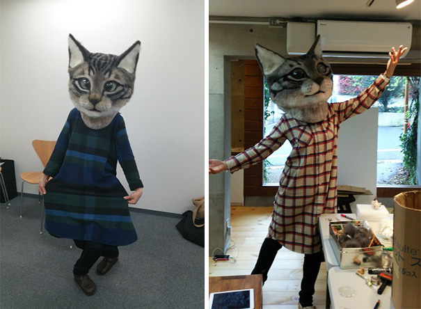 Giant Realistic Wool Cat Head Is Both Cute And Terrifying