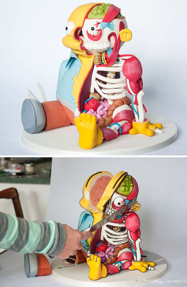 Ralph Wiggum From The Simpsons Cut-out Cake