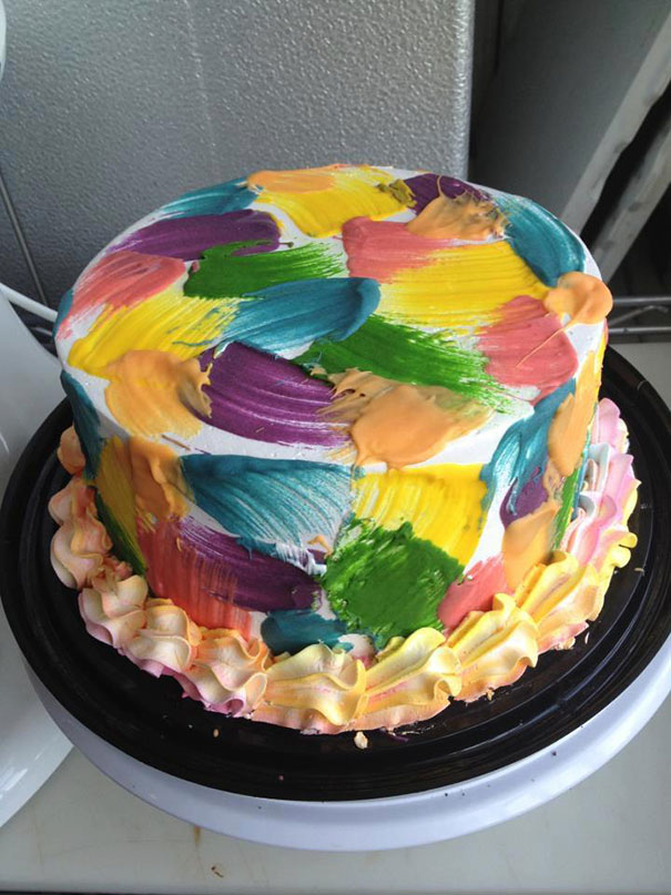 A Cake For A Painting Party
