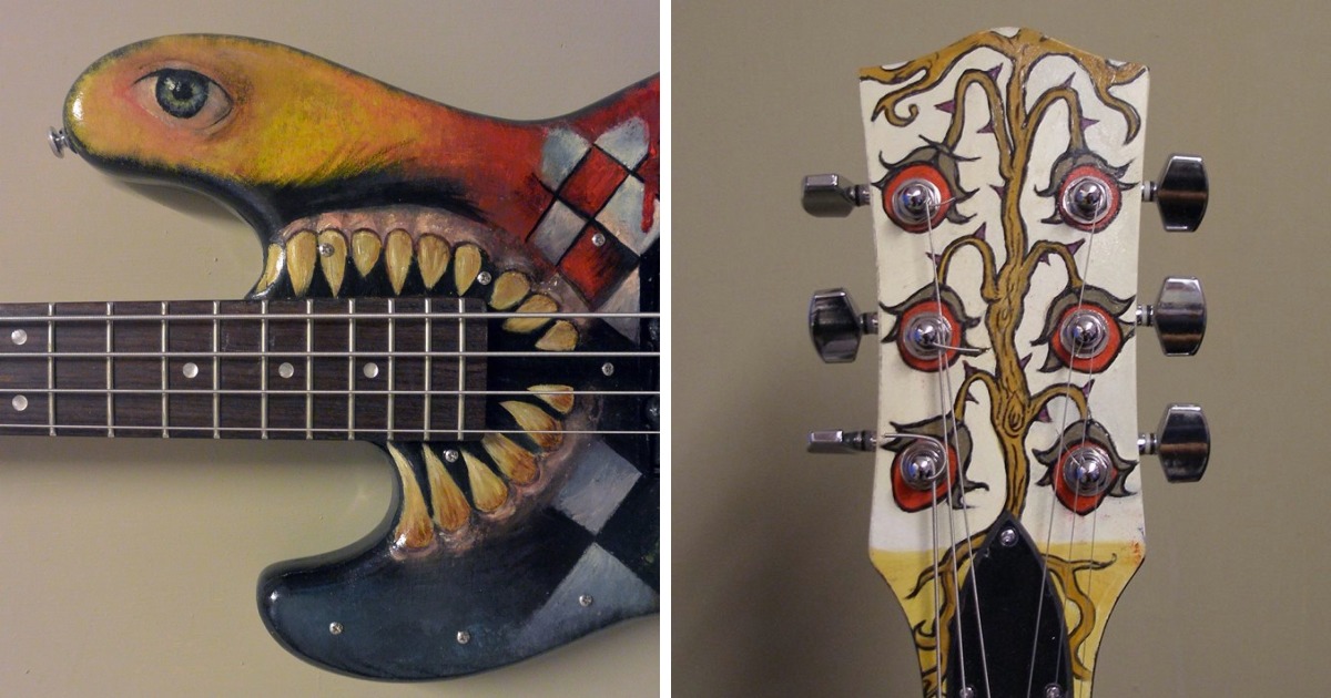 My Custom Painted Guitars | Bored Panda