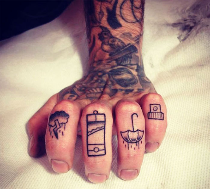 Favorite Things Finger Tattoos