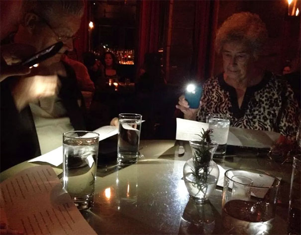 Took The Parents To A Fancy Restaurant With Mood Lighting For My Graduation
