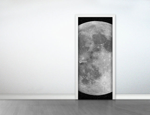 Moon Door Sticker