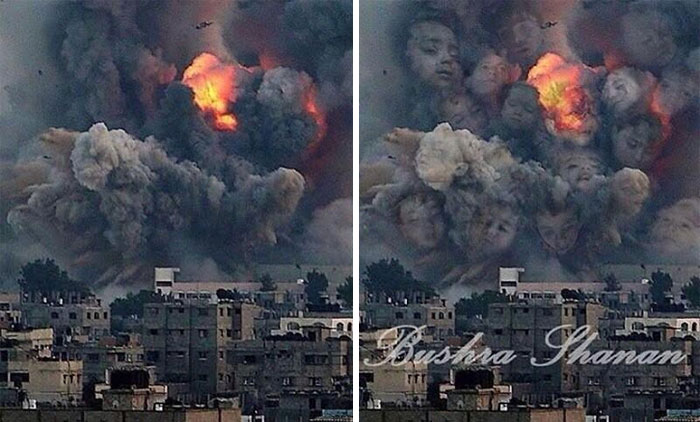 Palestinian: Smoke From Israeli Rocket.