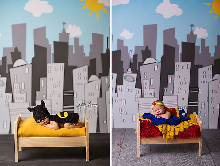 Baby Batman And Baby Wonder Woman
