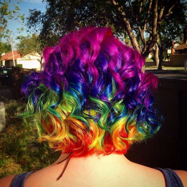 My Rainbow Hair. Instagram:badwolfjen
