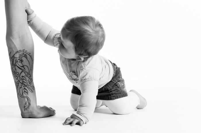 124 Babies And Their Tattooed Parents That Look Absolutely Beautiful Together