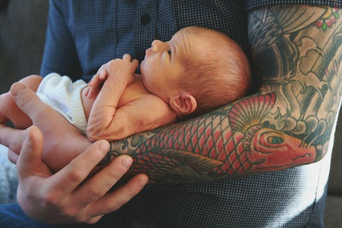124 Babies And Their Tattooed Parents That Look Absolutely Beautiful Together