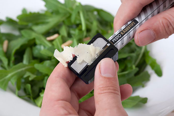 Parmesan Cheese Pencil Lets You Decorate Your Salad With Cheese Shavings
