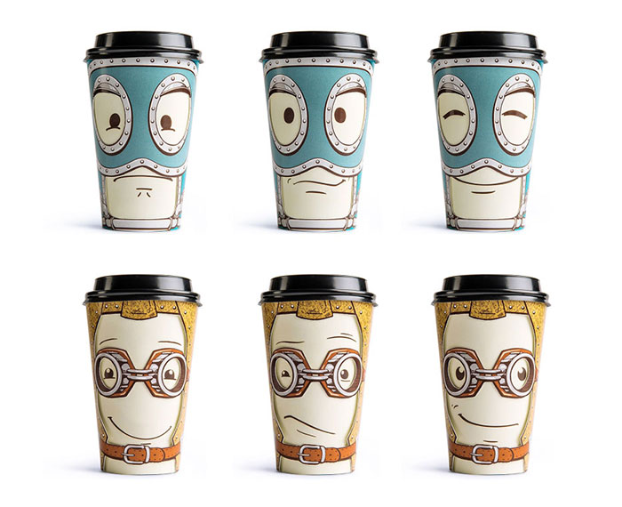 Playful Turning Coffee Cup Design