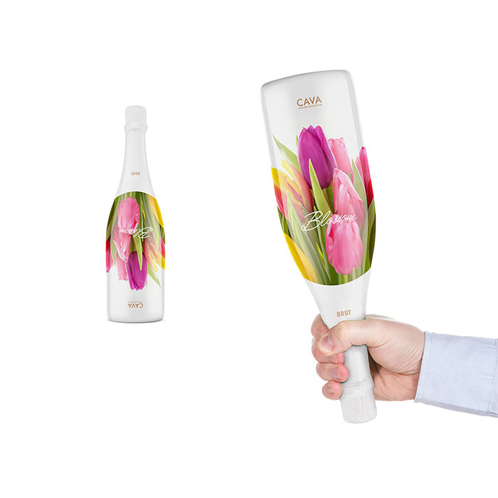 Bottle That Can Also Be Used As A Bouquet Of Flowers