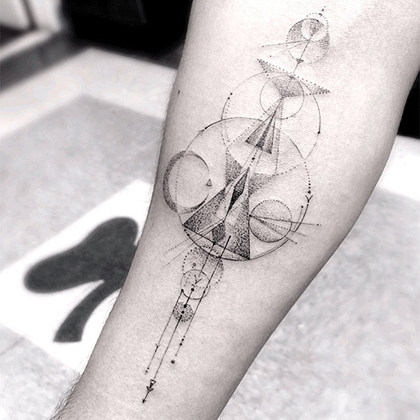 Geometric Tattoos By Dr. Woo Who's Been Experimenting With Ink Since He Was 13
