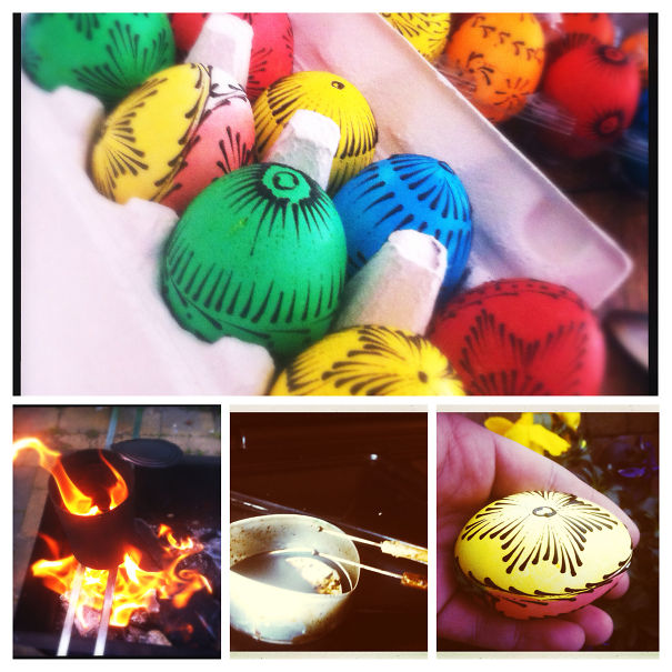 Burned Bee's Wax Decorated Easter Eggs. Old Lithuanian Tradition :-)