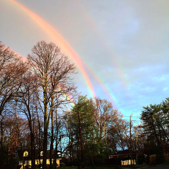 Extremely Rare Quadruple Rainbow Captured Over New York