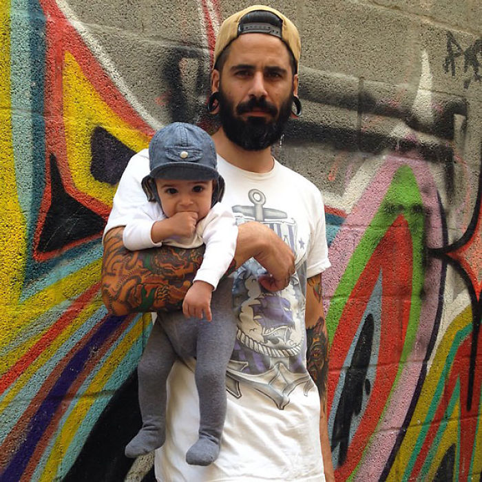 124 Babies And Their Tattooed Parents That Look Absolutely Beautiful Together