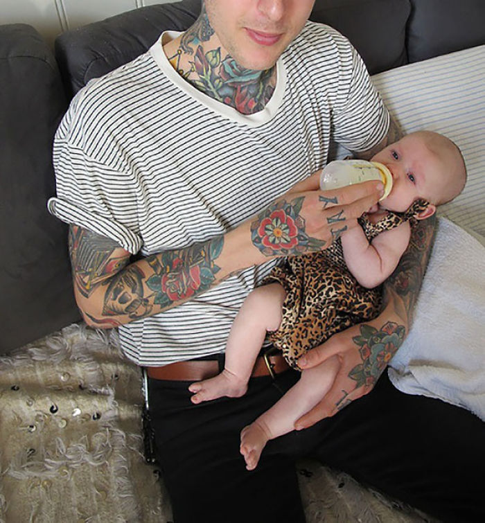 124 Babies And Their Tattooed Parents That Look Absolutely Beautiful Together