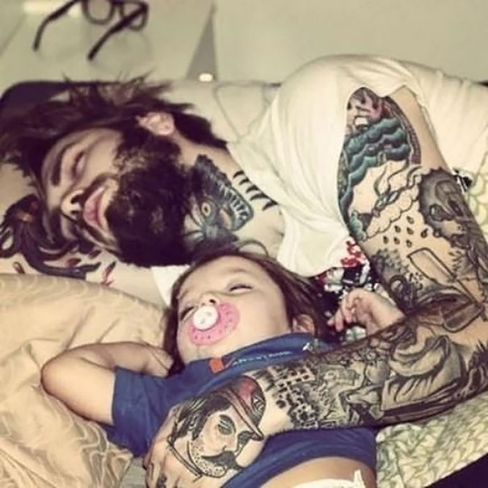 124 Babies And Their Tattooed Parents That Look Absolutely Beautiful Together