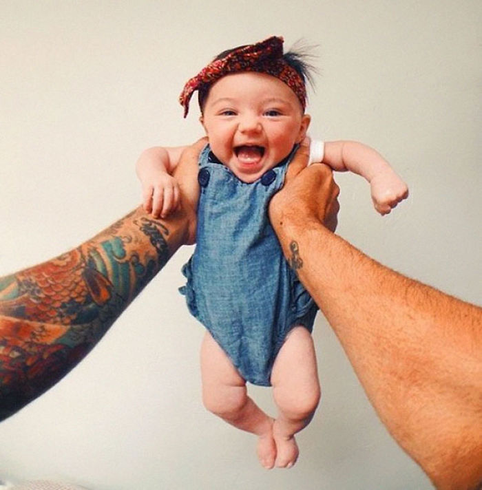 124 Babies And Their Tattooed Parents That Look Absolutely Beautiful Together