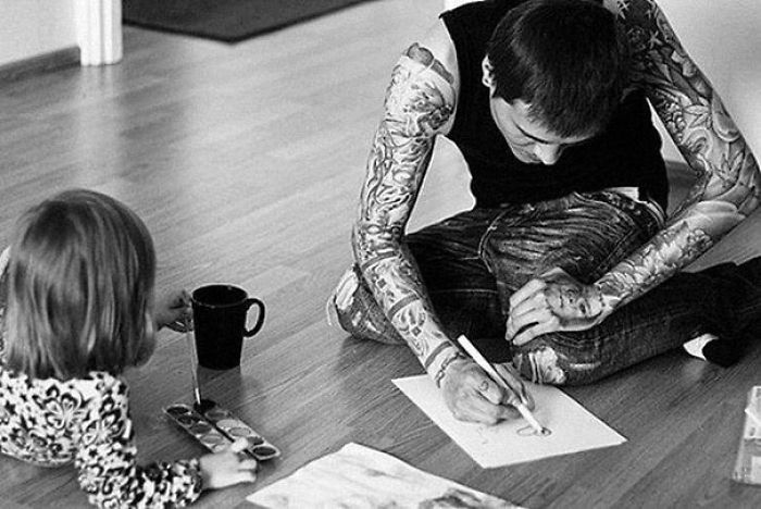 124 Babies And Their Tattooed Parents That Look Absolutely Beautiful Together