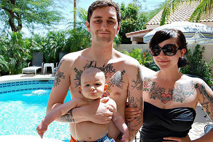 124 Babies And Their Tattooed Parents That Look Absolutely Beautiful Together