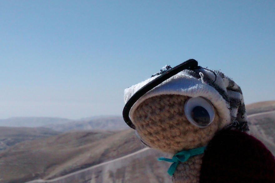 Crochet Tortoise Travelling The World