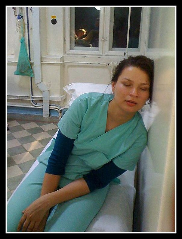 After A Hard Birth :) Midwife Sleeping :))