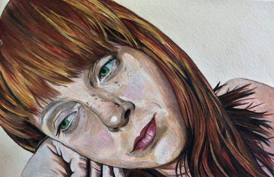 Colored Pencil Portrait Of My Wife Robin