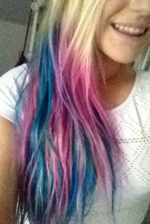 Rainbow Hair Tips