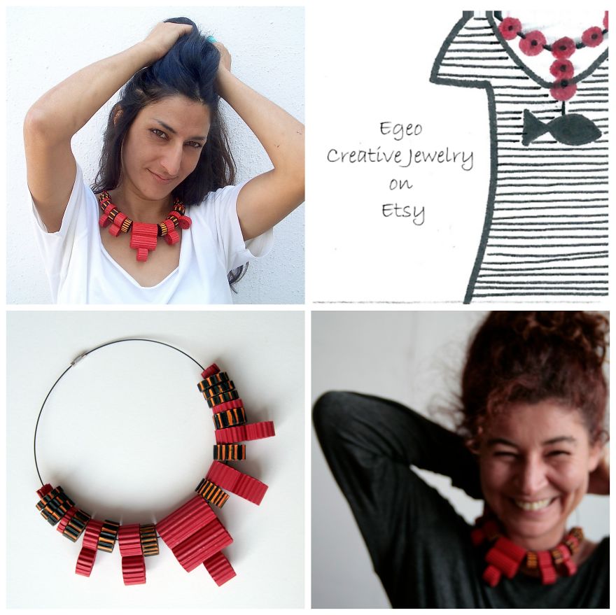 Handmade Jewelry Egeo: Paper Jewelry Designs On Etsy