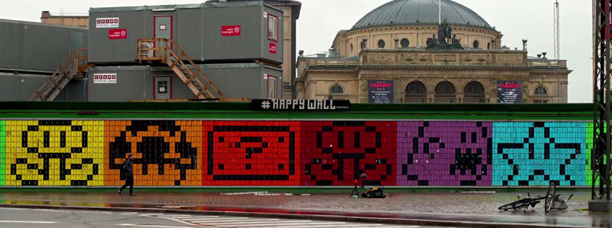 10 Artists, 1 Happy Wall. - Pixel Art, Timelapse.