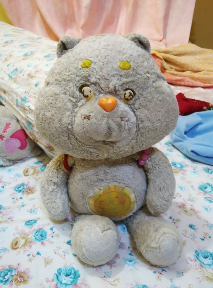 My 27 Years Old Funshine Bear Since I Was 5. He Has Been With Me Through My Ups & Downs.