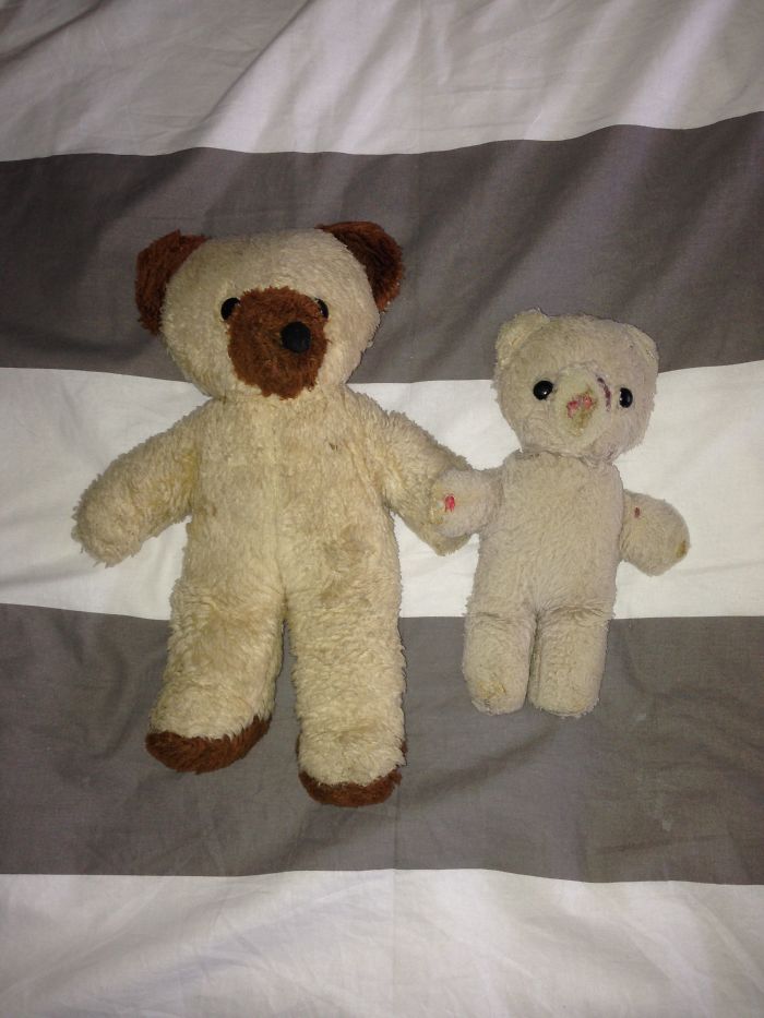 Teddy On The Left: 37 Years Old, Mine - Teddy On The Right: 40 Years Old, My Husband's