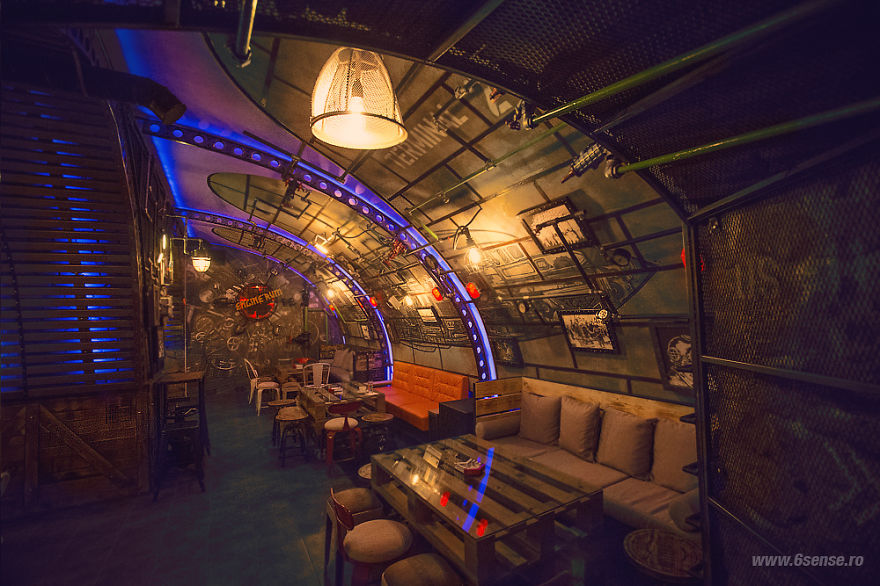 Steampunk Submarine-Themed Pub In Romania
