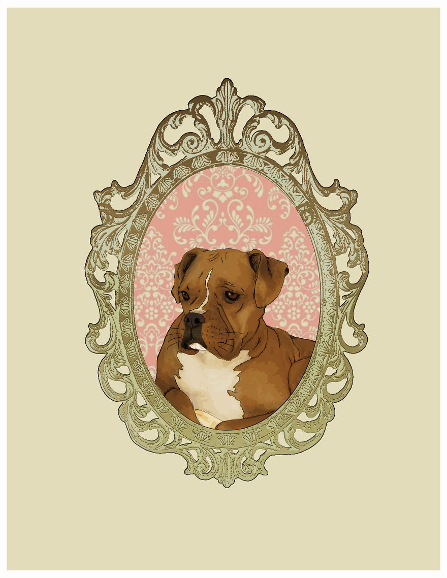 I Make Digitally Illustrated Pet Portraits Of Your Furry Family Members