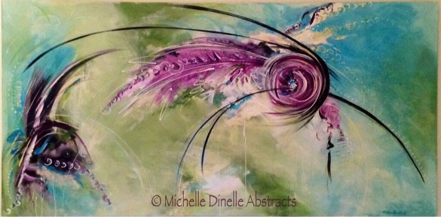 Original Abstract Paintings By Canadian Artist Michelle Dinelle