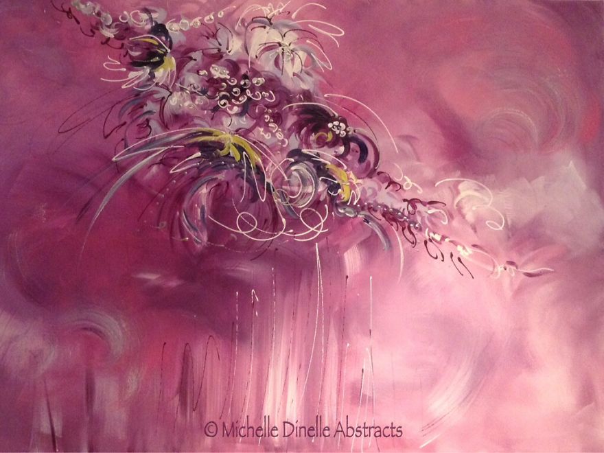Original Abstract Paintings By Canadian Artist Michelle Dinelle