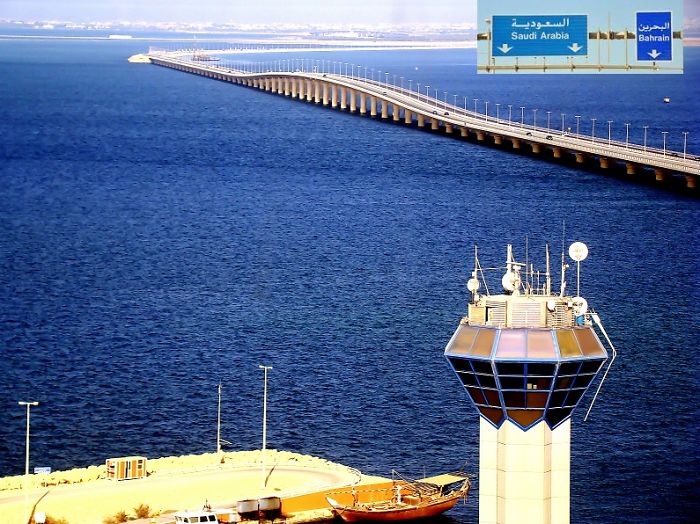 25 Km Bridge Separating Bahrain From Saudi Arabia