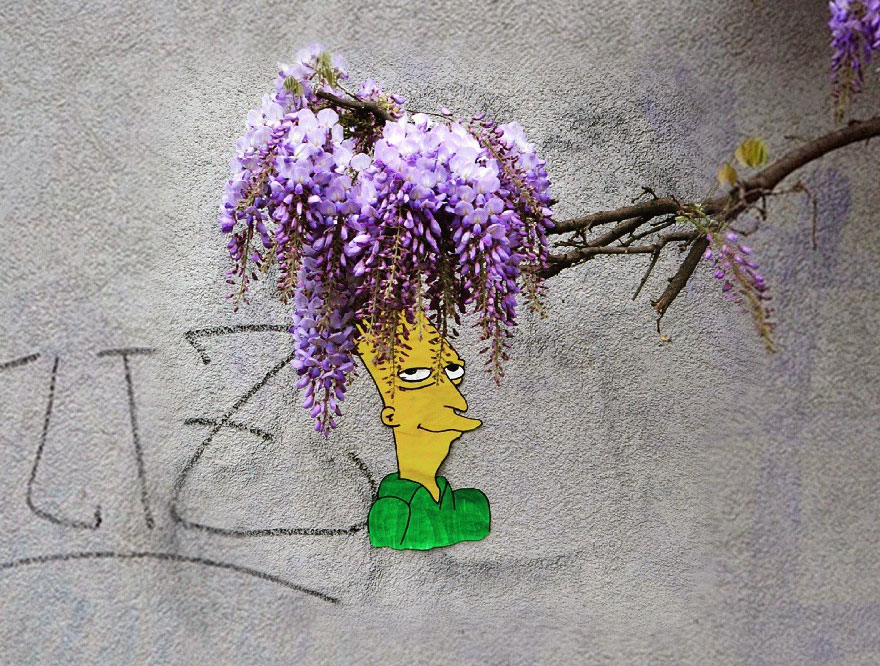 Sideshow Bob Street Art By OakOak Appears In Saint-Etienne, France