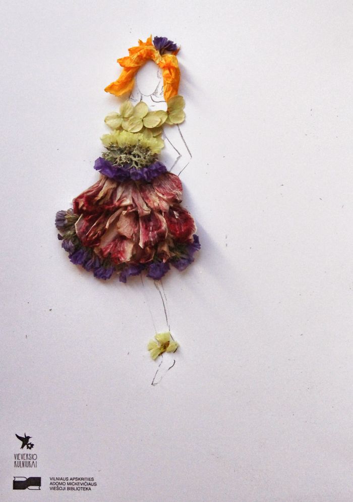 Lithuanian Library Invited Readers To Create Floral Illustrations For Their Mothers