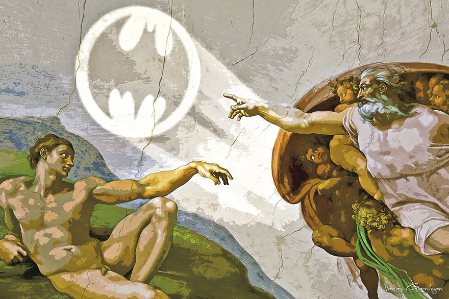 I Transform Famous Paintings Into Batman Pop Art