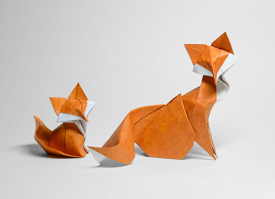 Difficult Wet Folding Technique Allows This Vietnamese Artist To Create Curved Origami
