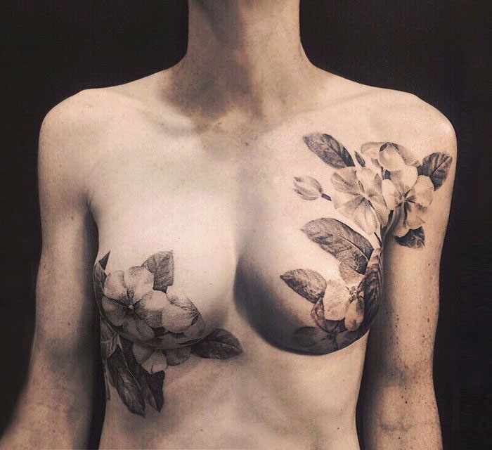 Tattoo Artists Cover Breast Cancer Survivors’ Scars With Beautiful Tattoos