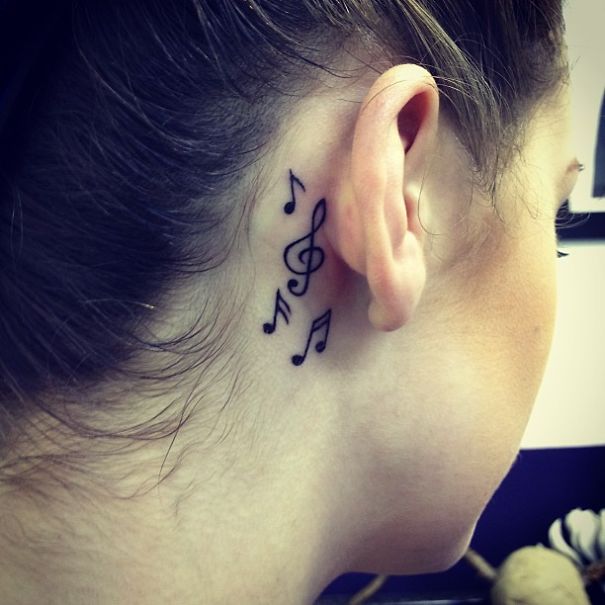 Behind Ear Tattoo