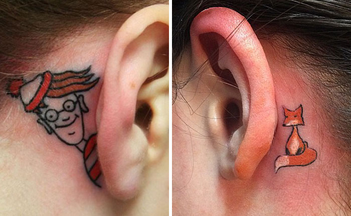 58 Creative Ear Tattoos That Would Make Mike Tyson Hungry