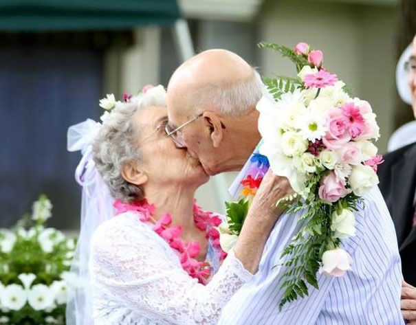 Elderly Couple Getting Married
