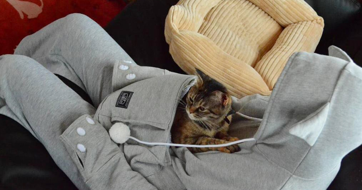 cat pouch sweatshirt