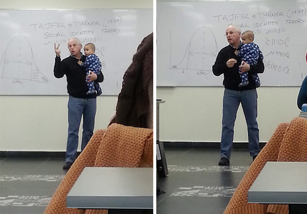 When A Student’s Baby Started Crying In Class, This Professor Had The Best Response Ever