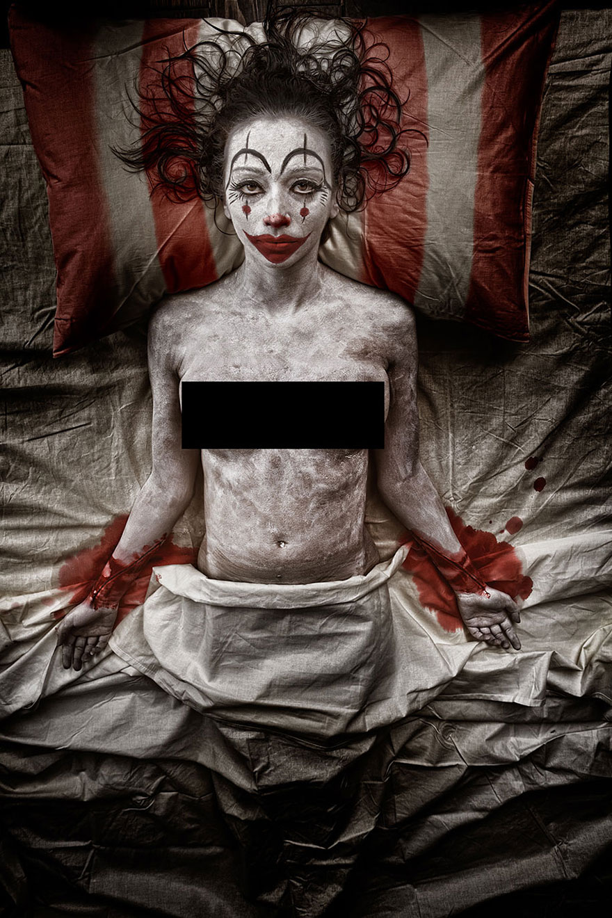 Spine-Chilling Clown Portraits By Eolo Perfido Will Give You Nightmares