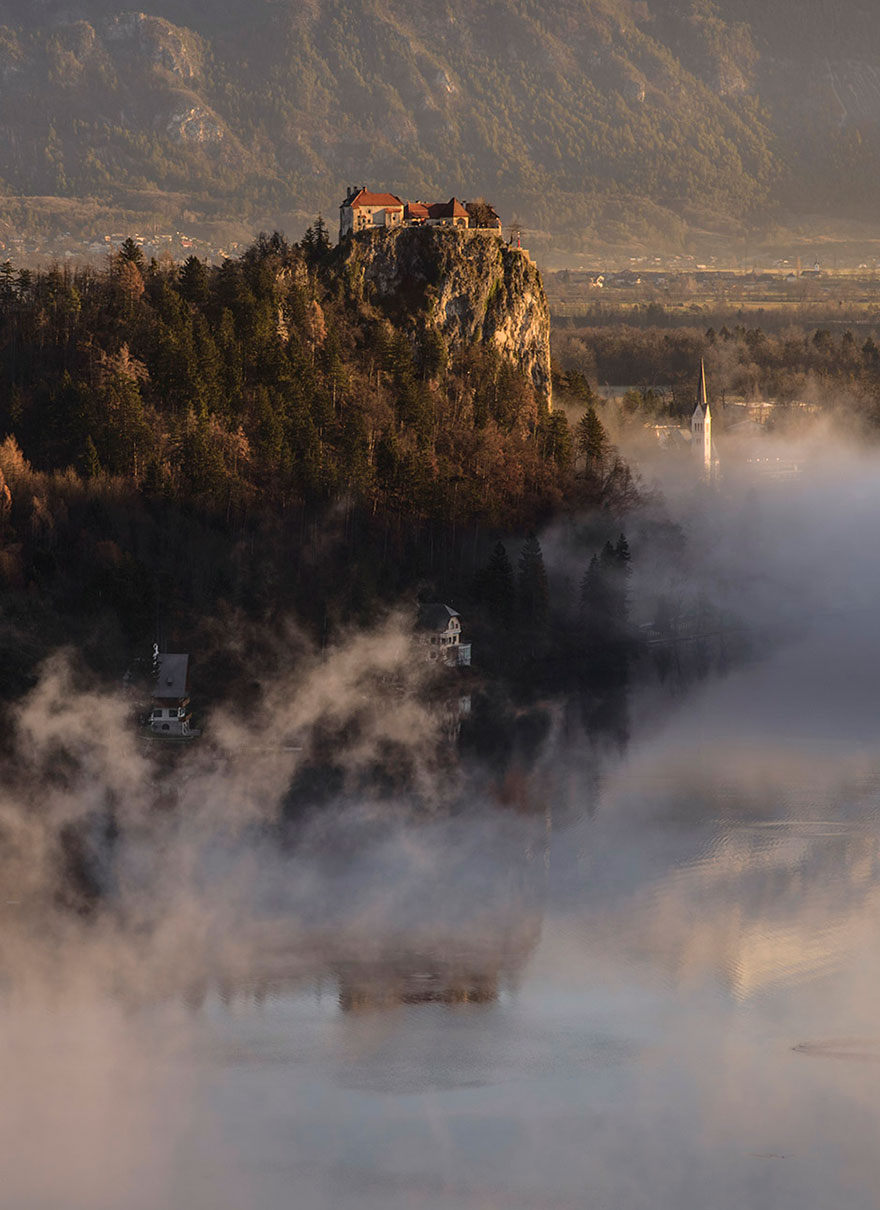 Spectacular Sunrise At Lake Bled In Slovenia
